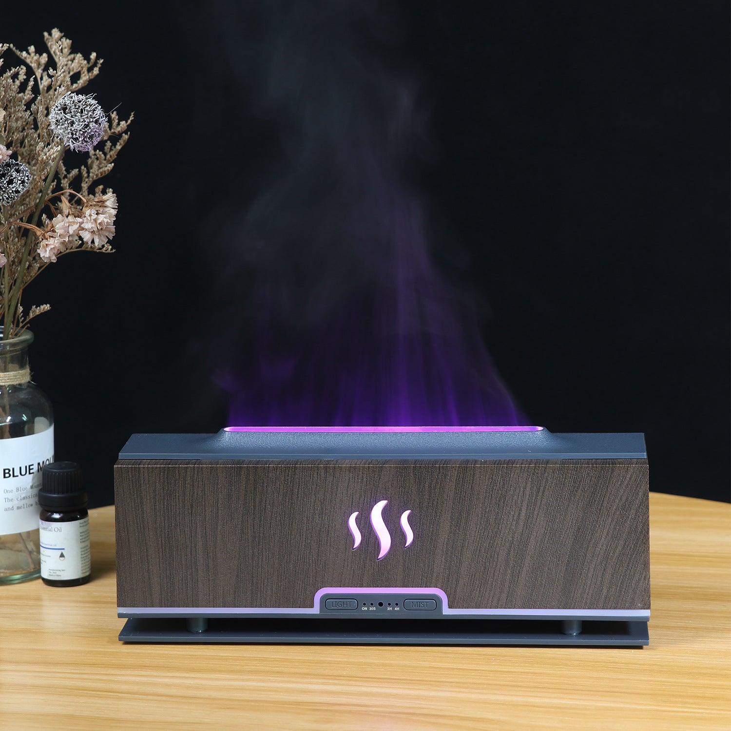 EmberGlow™ 3D Flame Humidifier & Aroma Diffuser
