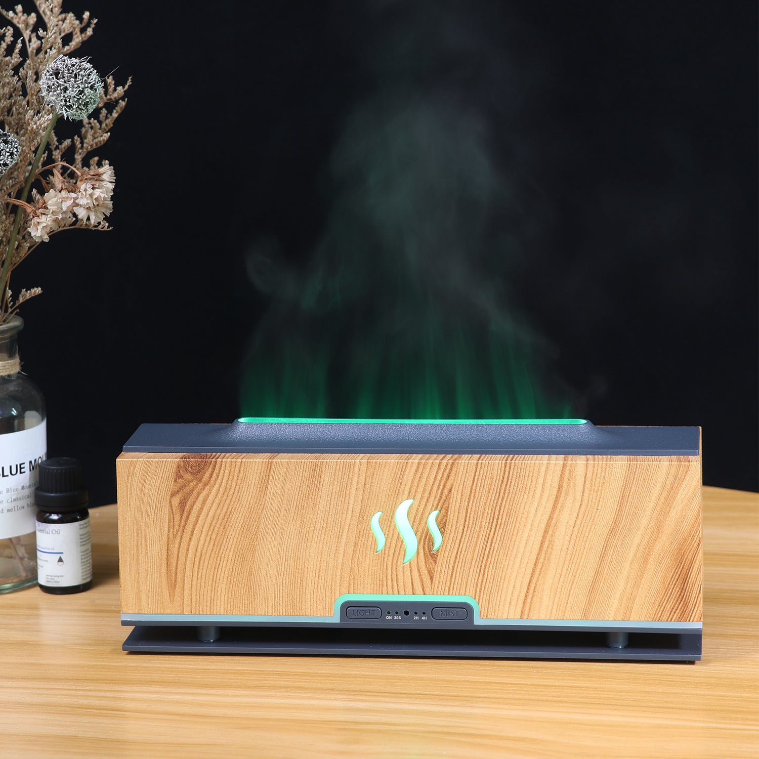 EmberGlow™ 3D Flame Humidifier & Aroma Diffuser